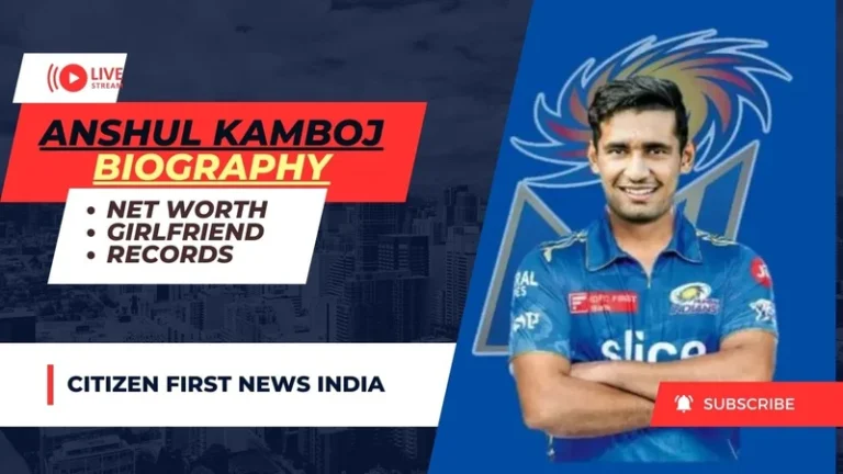 Anshul Kamboj Biography