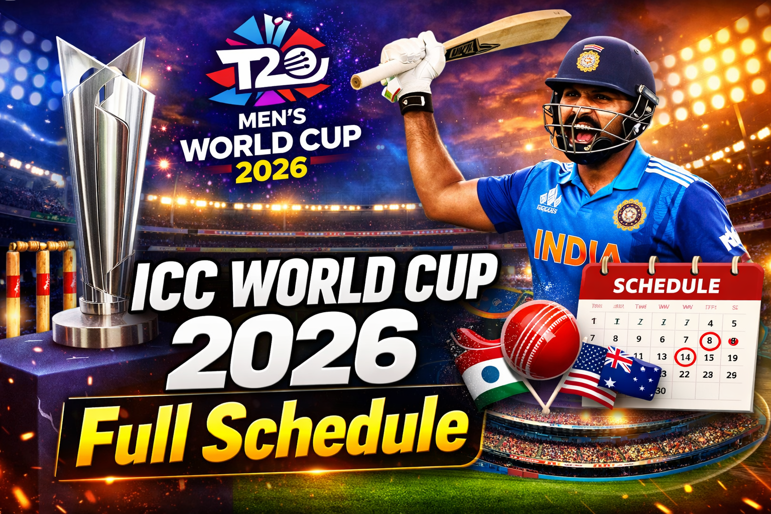 ICC T20 World Cup 2026 Schedule OUT