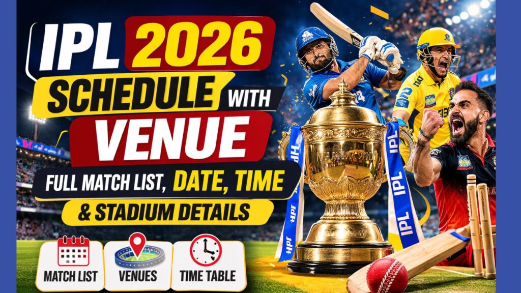 IPL 2026 Schedule with Venue