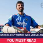 Washington Sundar Likely to Miss India vs England 3rd ODI