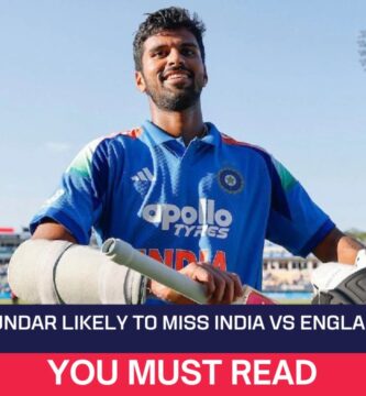 Washington Sundar Likely to Miss India vs England 3rd ODI