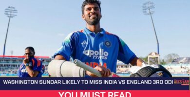 Washington Sundar Likely to Miss India vs England 3rd ODI