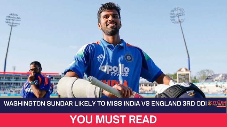 Washington Sundar Likely to Miss India vs England 3rd ODI